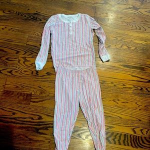 Kids striped roller rabbit pajamas size 12 good condition